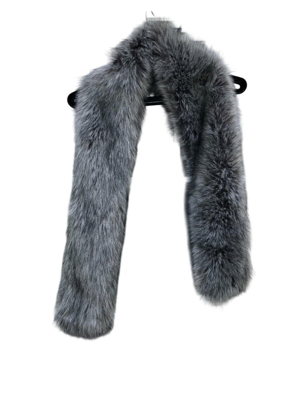 Boa Faux Fur Gray Grey Scarf Forma Satin Lining 59" Womens Accessories Prom Danc